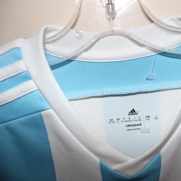 3/$77❤️Adidas ARGENTINA 2015-16 home shirt Kids Youth Boys US Large UK 13-14Y - Picture 4 of 11